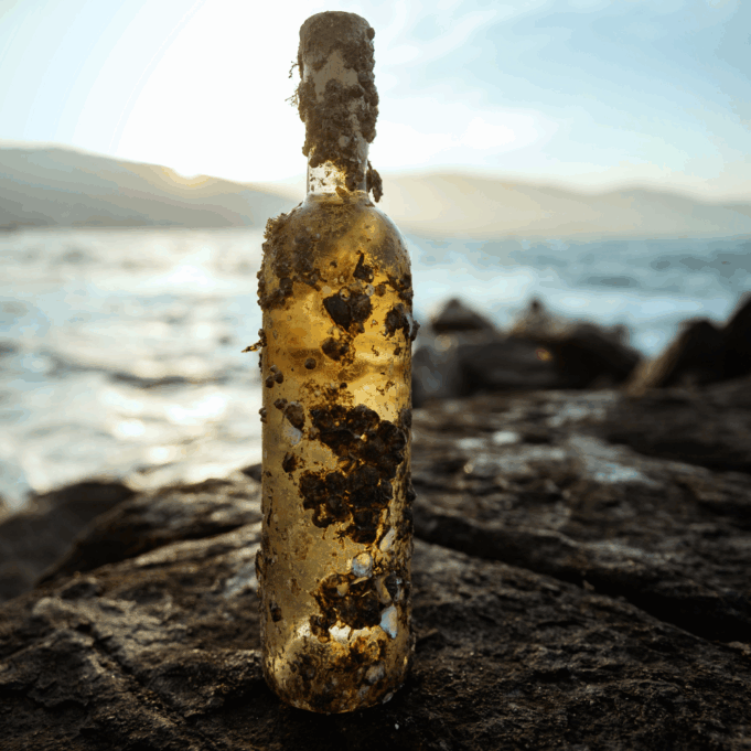 Vinhos subaquaticos - fundo do mar